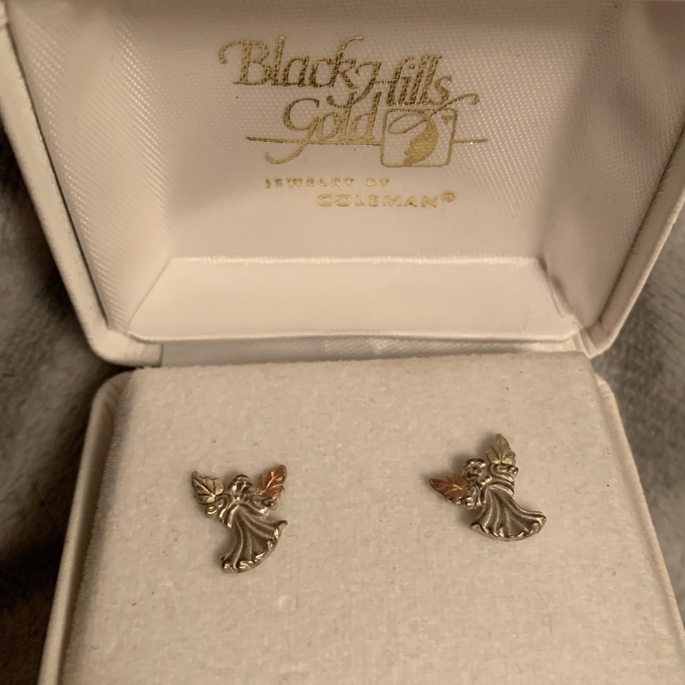 Black hills gold angel Earrings